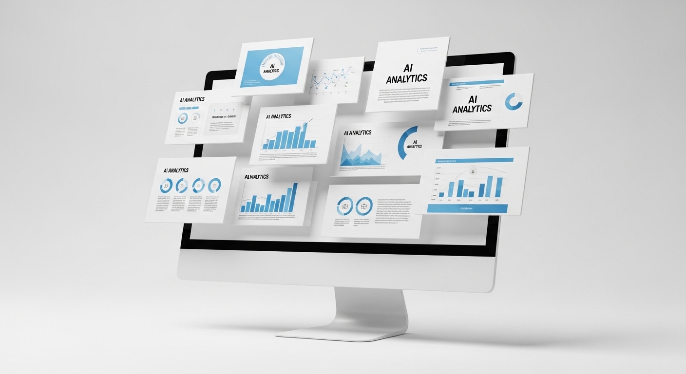 Modern laptop with data visualization